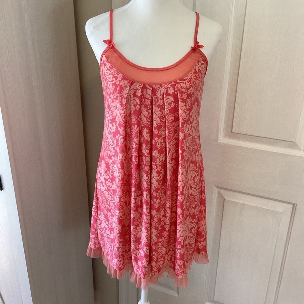 Pretty Pink and Peach Lace Chemise